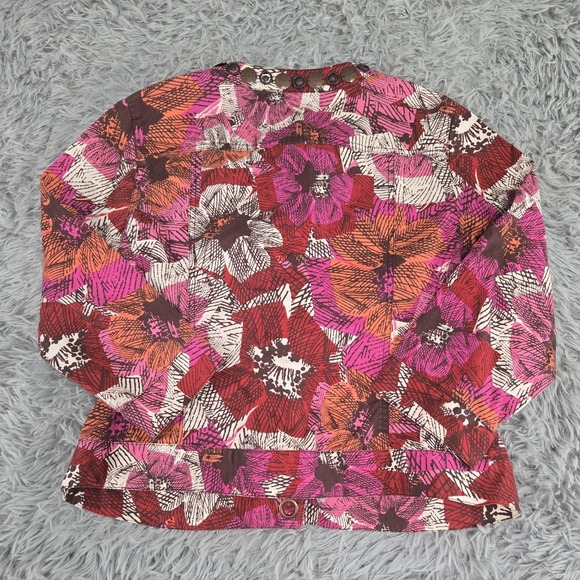 Ruby Rd Womens 10 Multicolor Abstract‎ Long Sleeve Snap Button Jacket - Picture 4 of 5